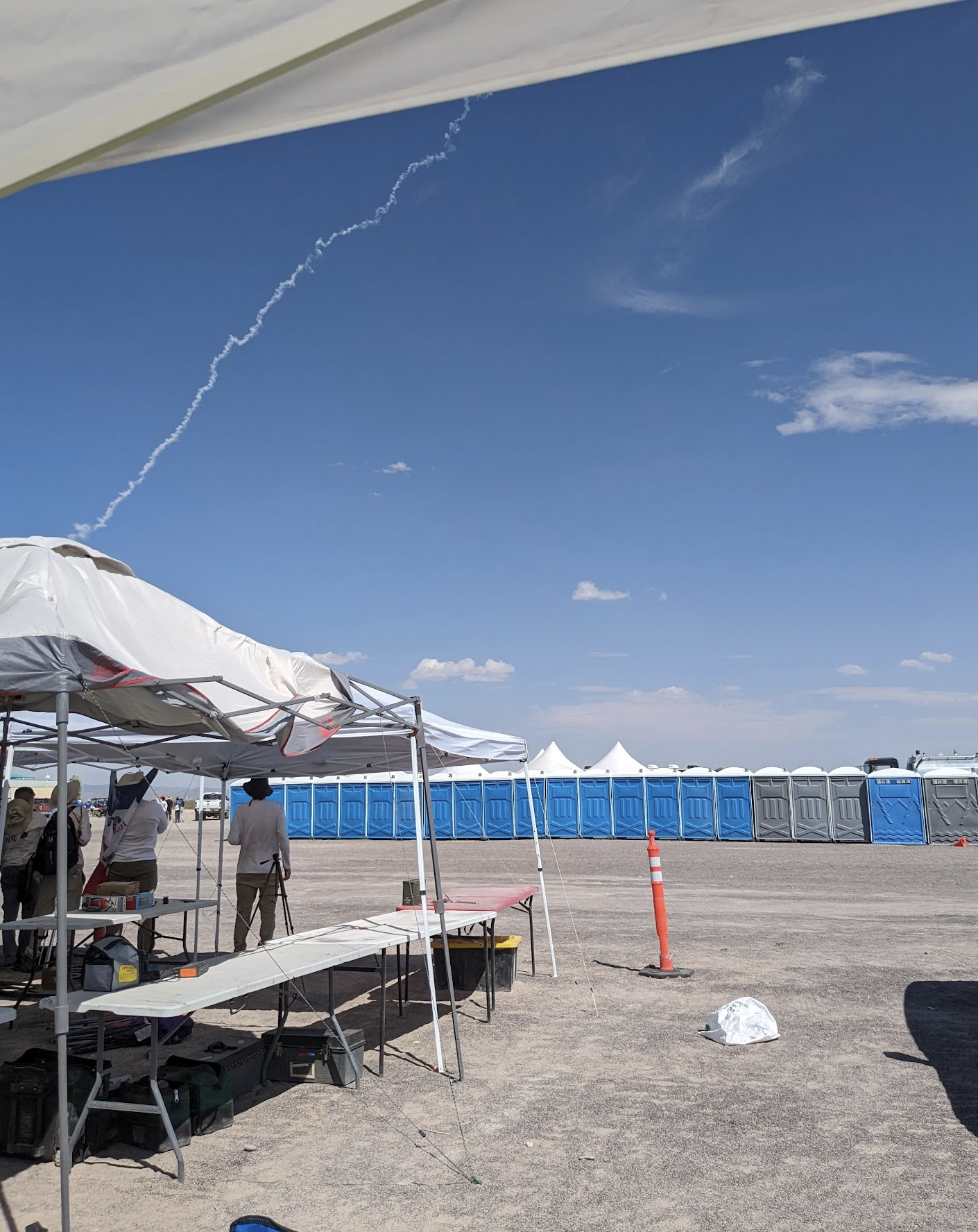 Rocket trails in New Mexico